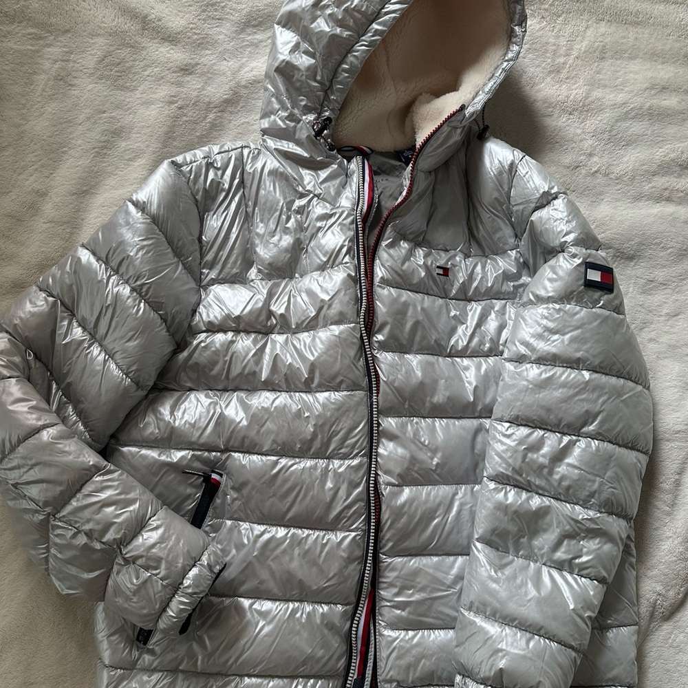 Tommy Hilfiger Silver Jacket with Cream Lining